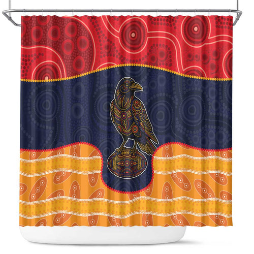 Adelaide Football Club Shower Curtain Crow Spirit Animal