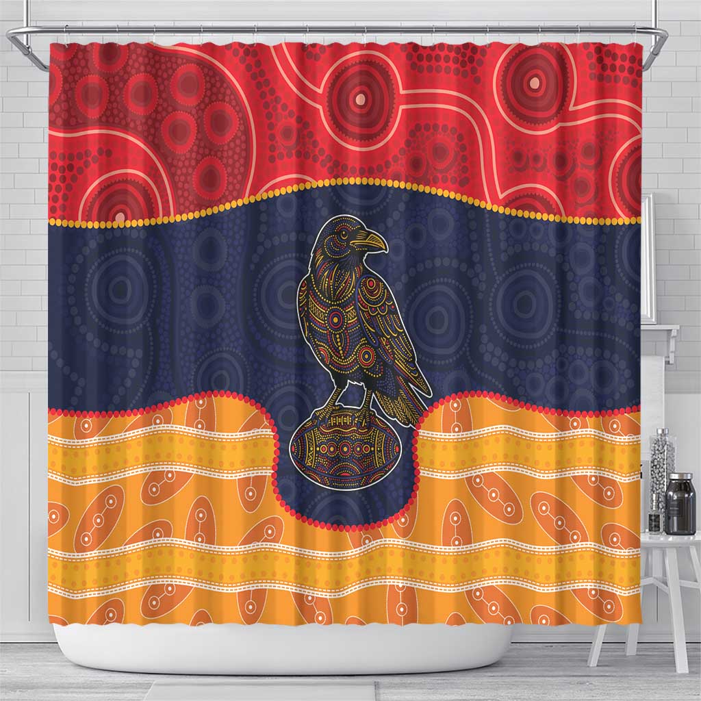 Adelaide Football Club Shower Curtain Crow Spirit Animal