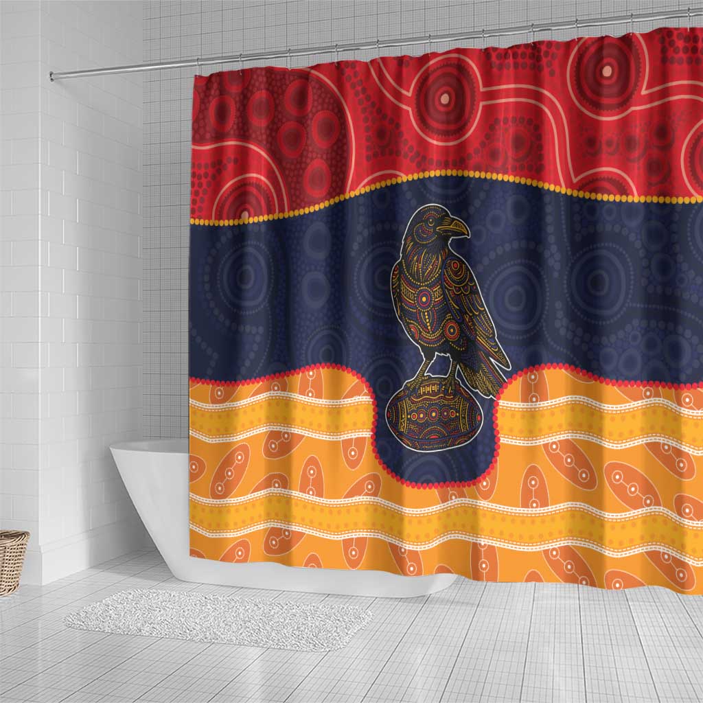 Adelaide Football Club Shower Curtain Crow Spirit Animal