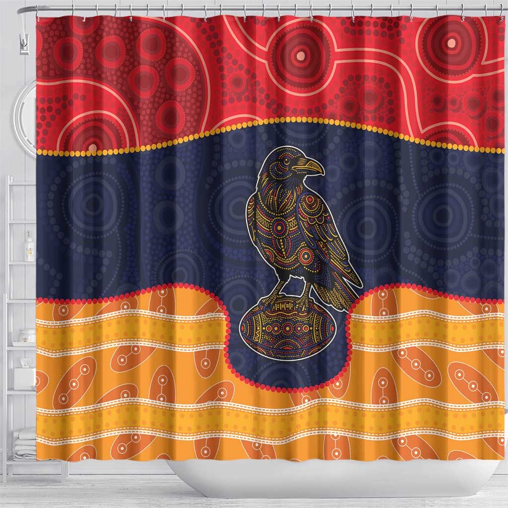 Adelaide Football Club Shower Curtain Crow Spirit Animal