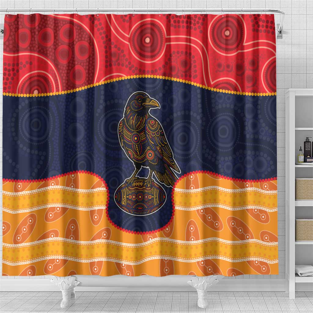Adelaide Football Club Shower Curtain Crow Spirit Animal
