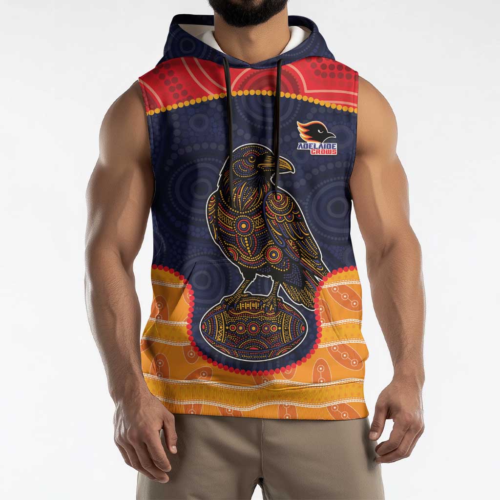 Custom Adelaide Football Club Sleeveless Hoodie Crow Spirit Animal