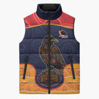 Custom Adelaide Football Club Sleeveless Puffer Jacket Crow Spirit Animal