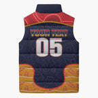 Custom Adelaide Football Club Sleeveless Puffer Jacket Crow Spirit Animal