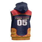 Custom Adelaide Football Club Sleeveless Zip Hoodie Crow Spirit Animal