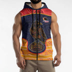 Custom Adelaide Football Club Sleeveless Zip Hoodie Crow Spirit Animal