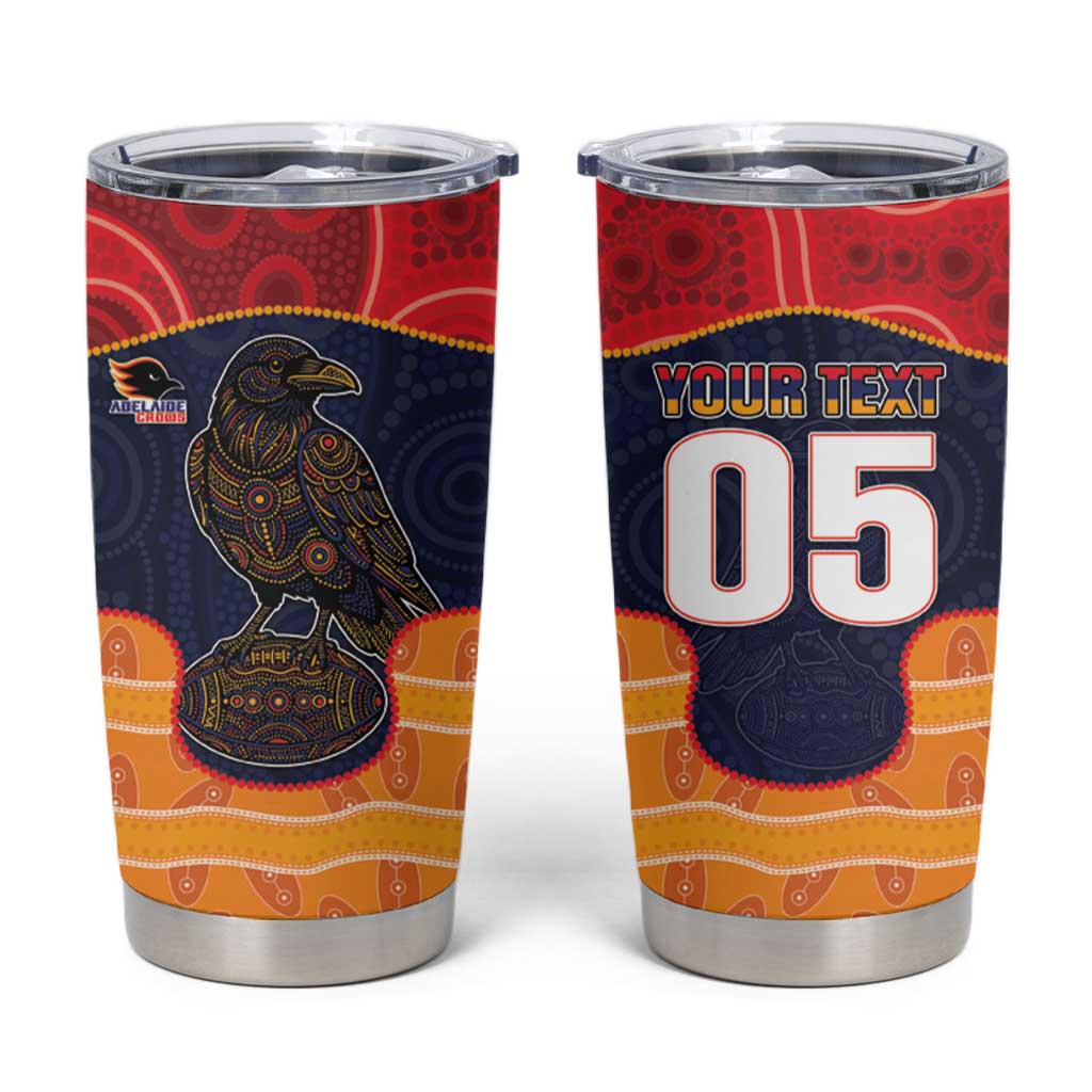 Custom Adelaide Football Club Tumbler Cup Crow Spirit Animal