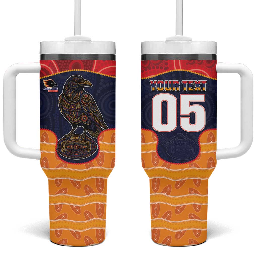 Custom Adelaide Football Club Tumbler With Handle Crow Spirit Animal