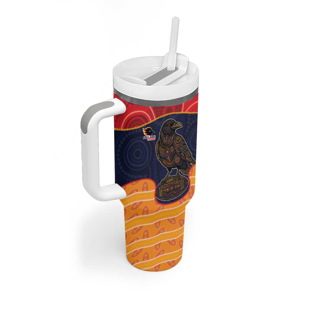 Custom Adelaide Football Club Tumbler With Handle Crow Spirit Animal