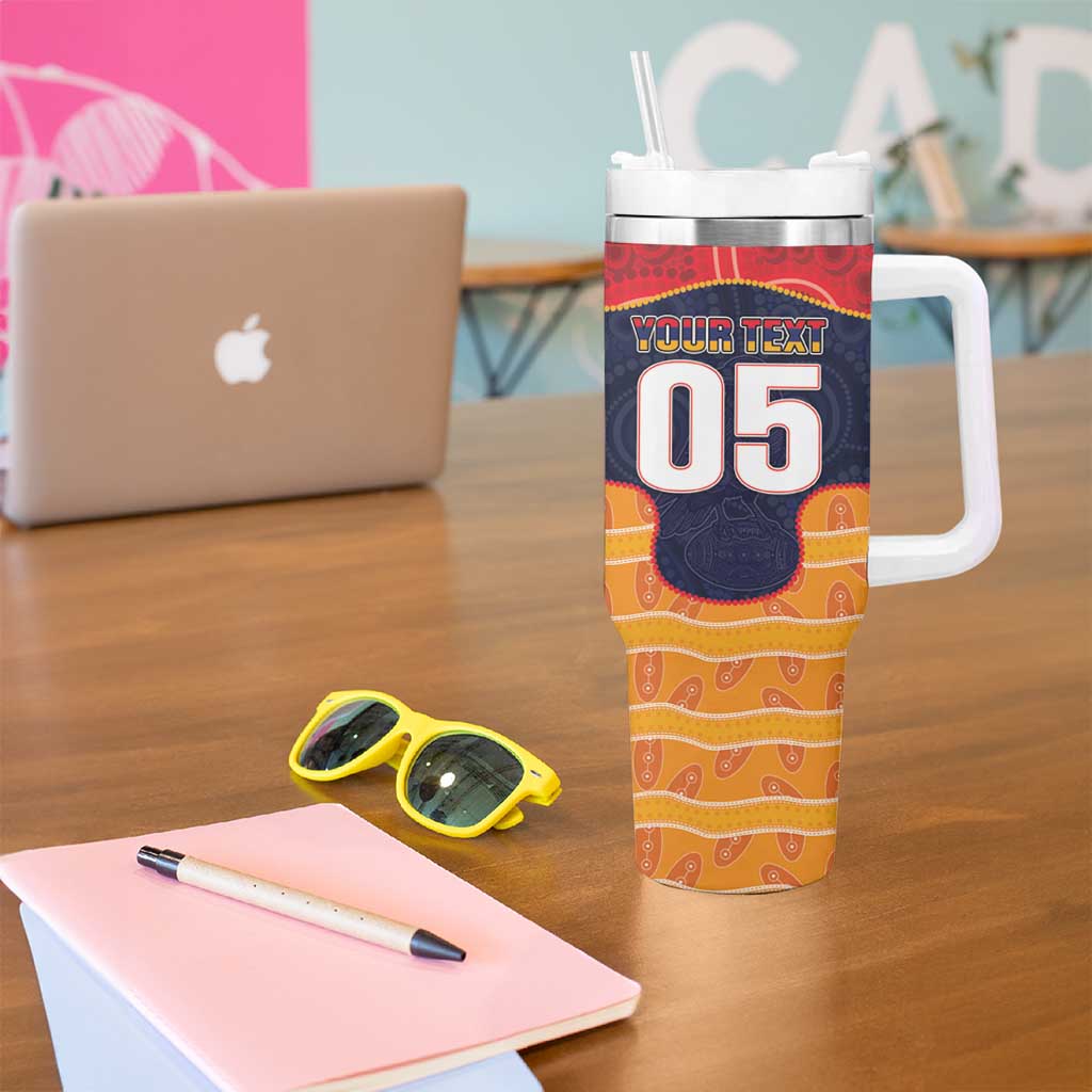 Custom Adelaide Football Club Tumbler With Handle Crow Spirit Animal
