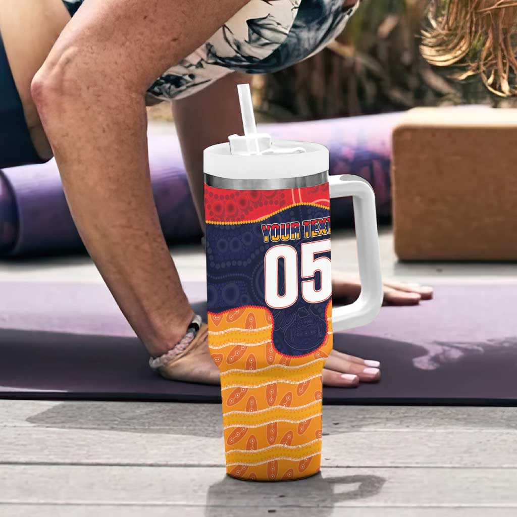 Custom Adelaide Football Club Tumbler With Handle Crow Spirit Animal