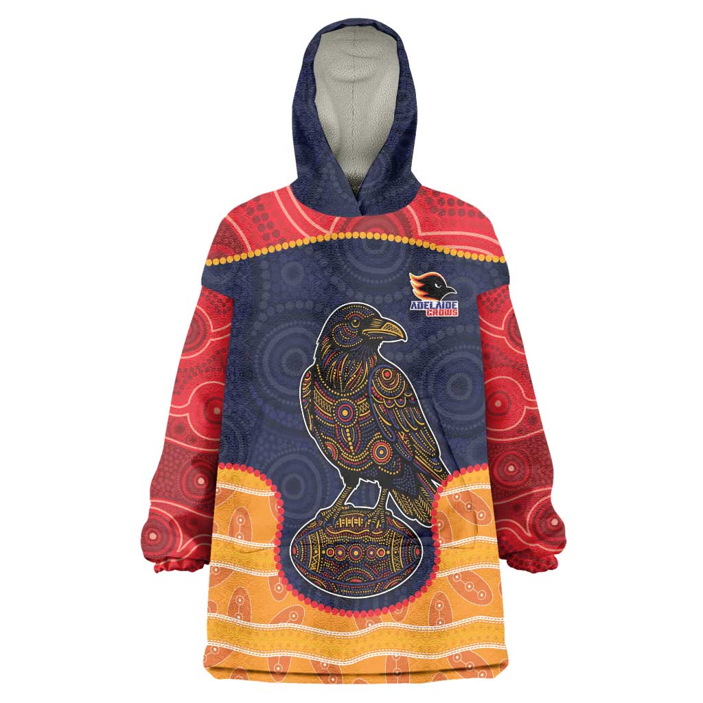 Custom Adelaide Football Club Wearable Blanket Hoodie Crow Spirit Animal