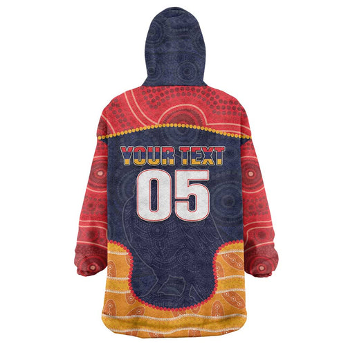 Custom Adelaide Football Club Wearable Blanket Hoodie Crow Spirit Animal