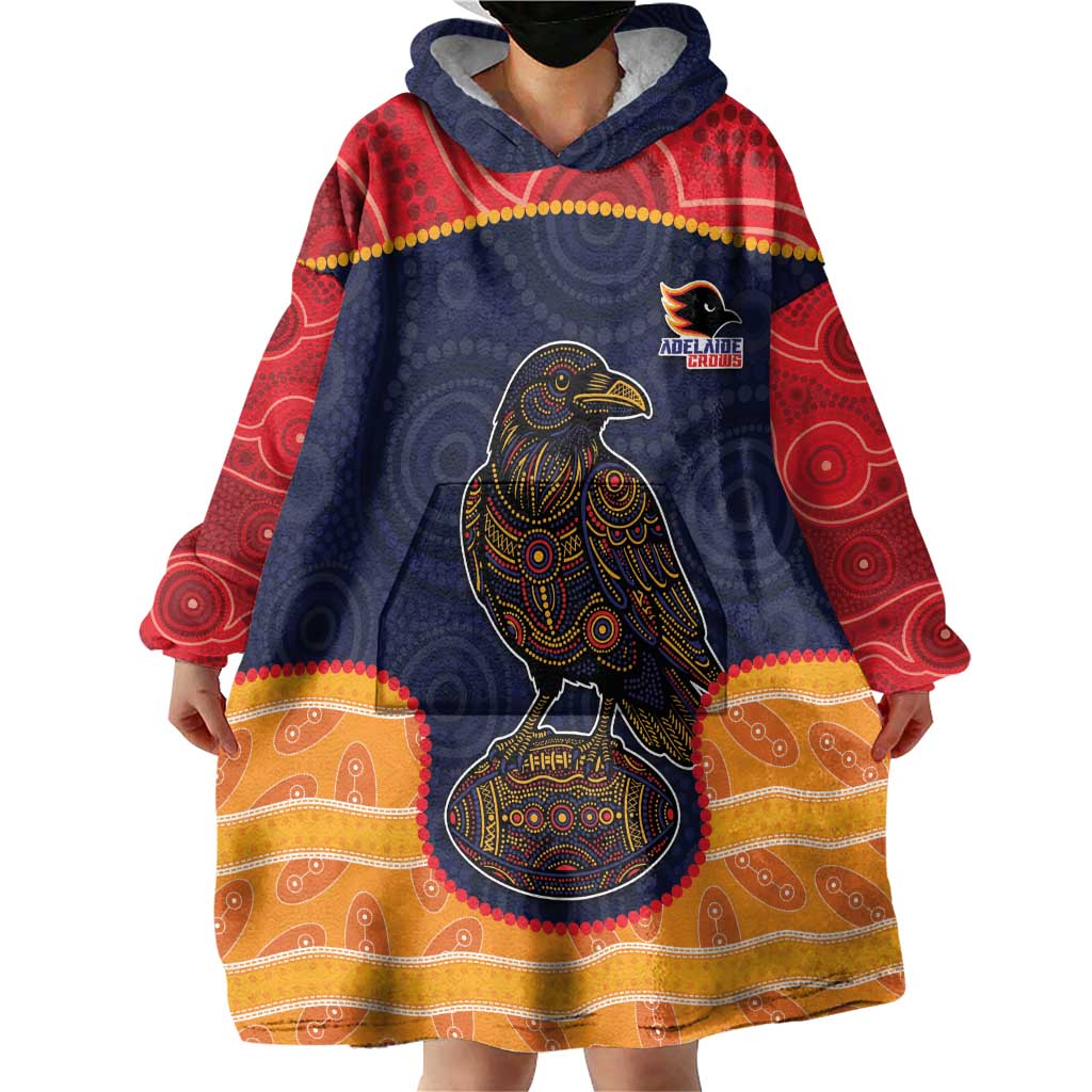 Custom Adelaide Football Club Wearable Blanket Hoodie Crow Spirit Animal
