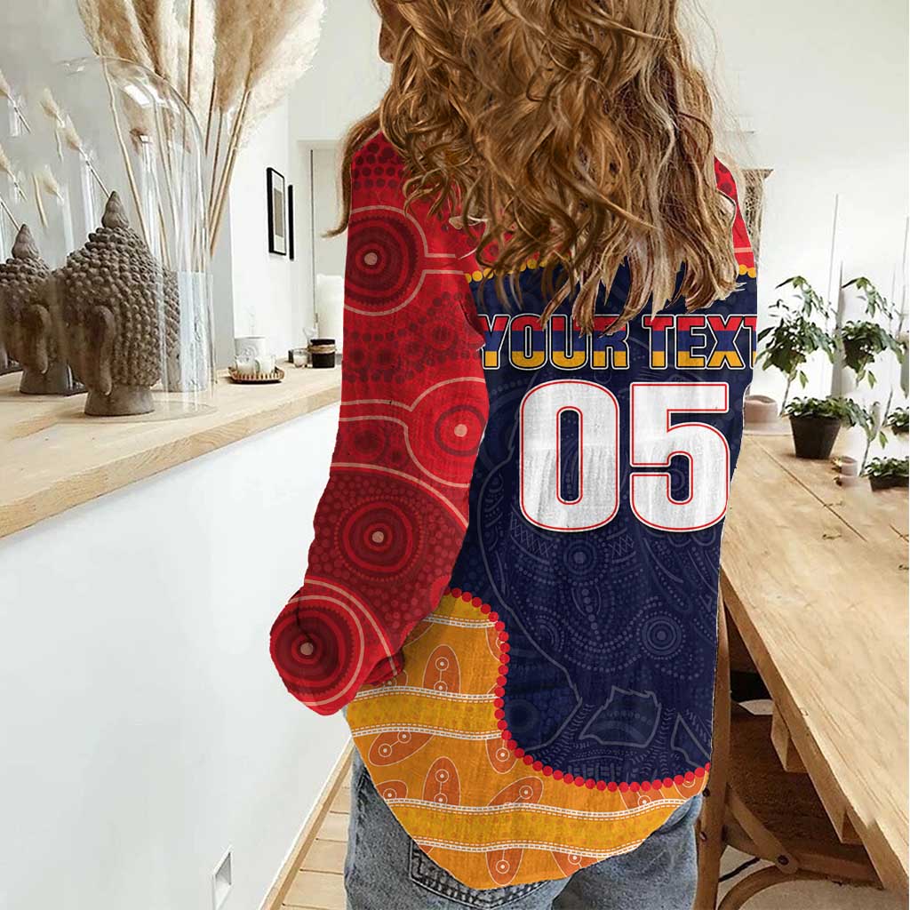 Custom Adelaide Football Club Women Casual Shirt Crow Spirit Animal