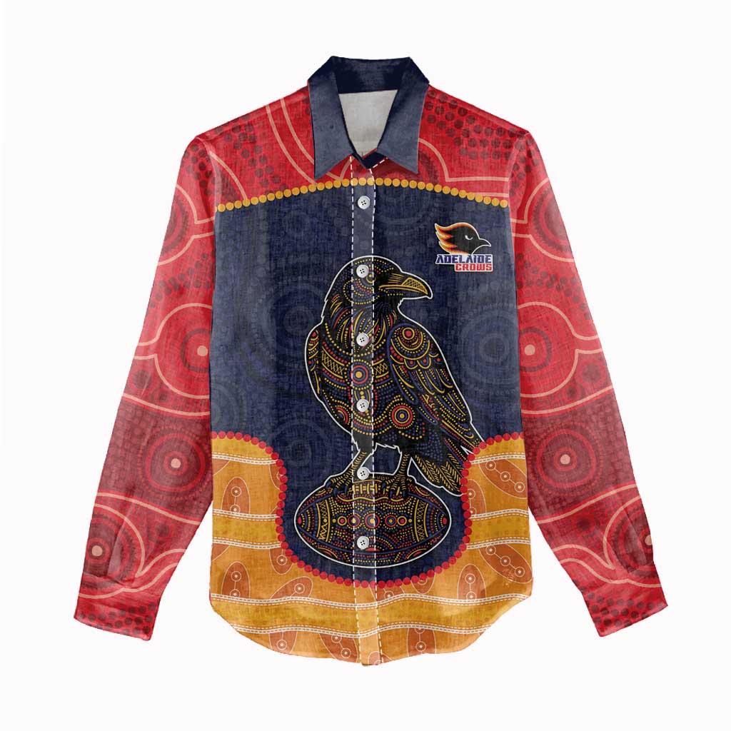 Custom Adelaide Football Club Women Casual Shirt Crow Spirit Animal