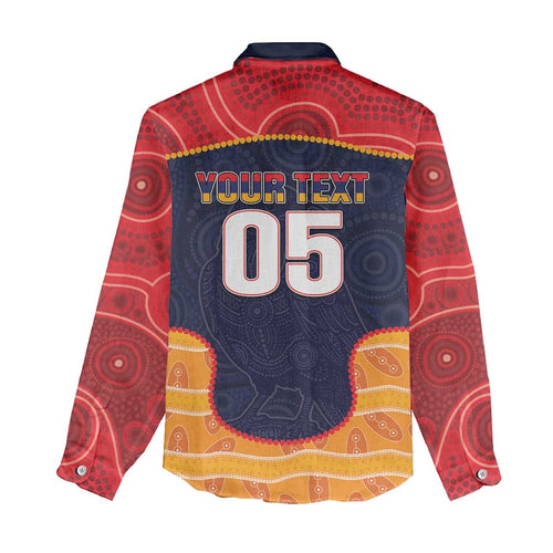 Custom Adelaide Football Club Women Casual Shirt Crow Spirit Animal