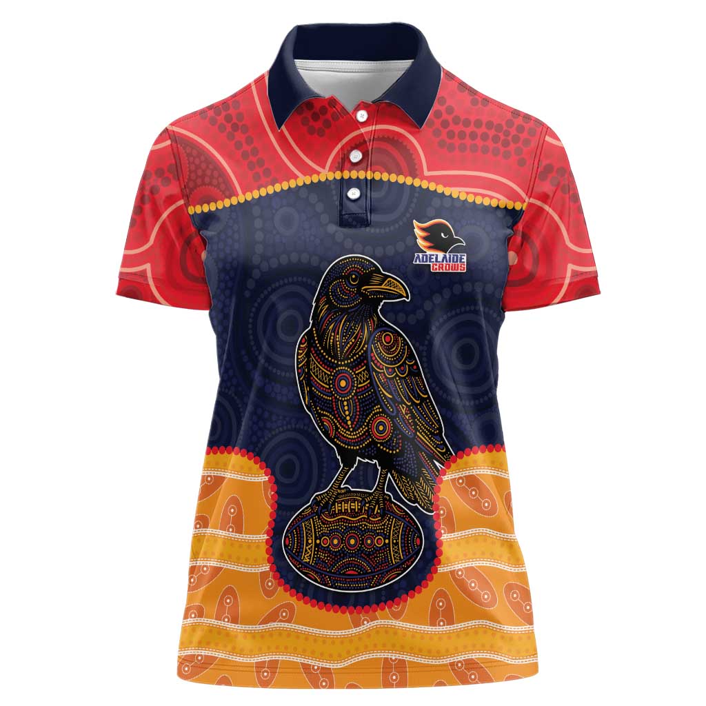Custom Adelaide Football Club Women Polo Shirt Crow Spirit Animal