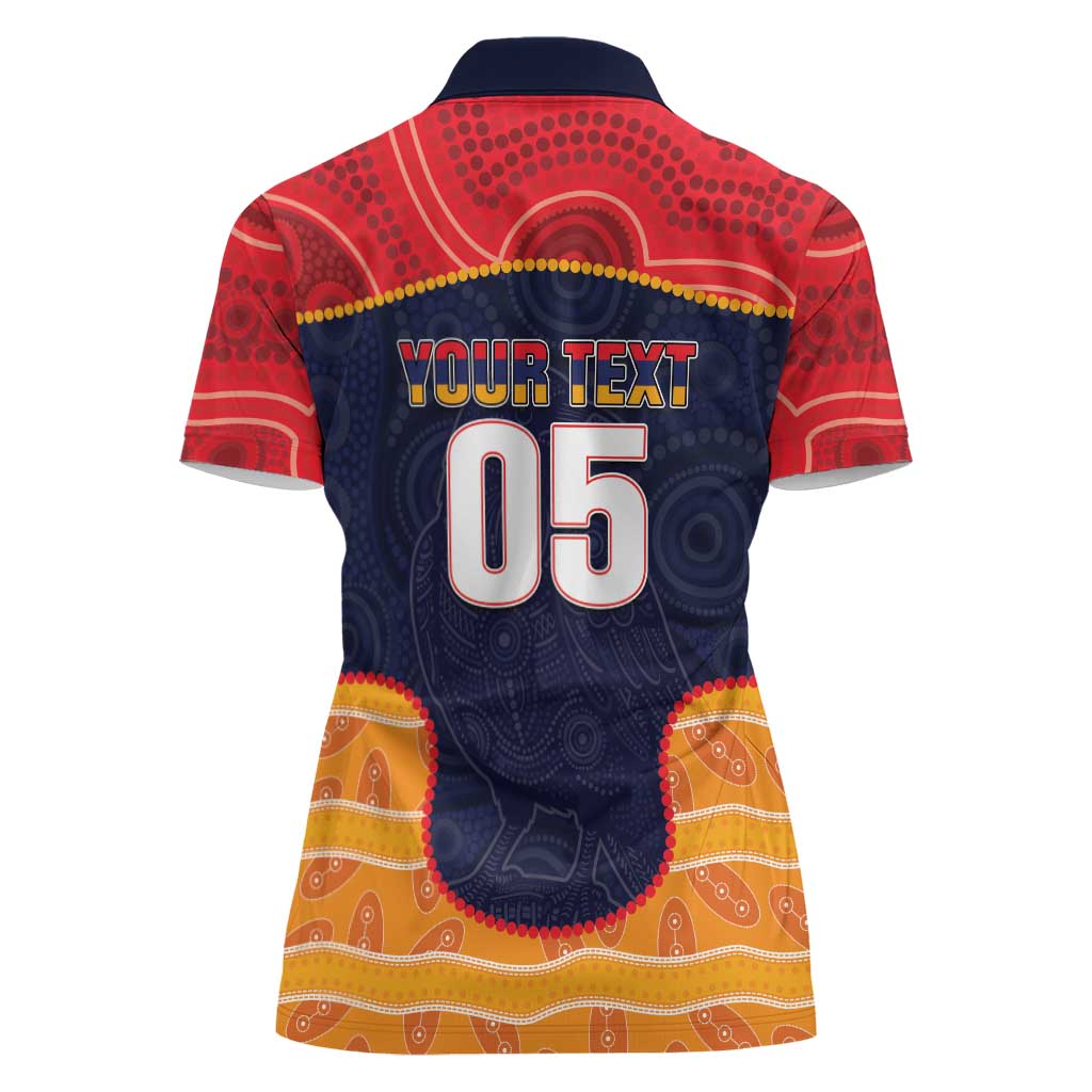 Custom Adelaide Football Club Women Polo Shirt Crow Spirit Animal