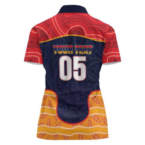 Custom Adelaide Football Club Women Polo Shirt Crow Spirit Animal