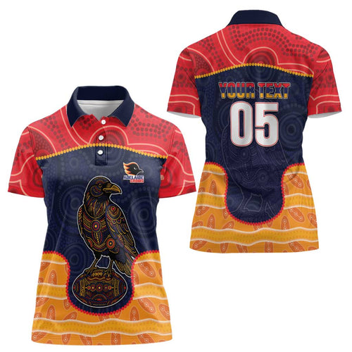 Custom Adelaide Football Club Women Polo Shirt Crow Spirit Animal