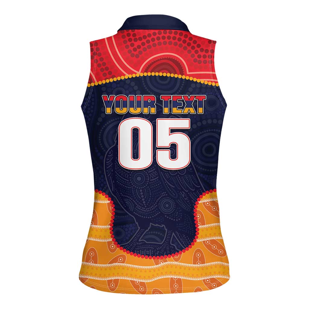 Custom Adelaide Football Club Women Sleeveless Polo Shirt Crow Spirit Animal
