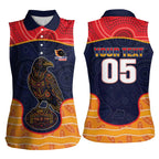 Custom Adelaide Football Club Women Sleeveless Polo Shirt Crow Spirit Animal