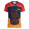 Custom Adelaide Football Club Women V-Neck T-Shirt Crow Spirit Animal