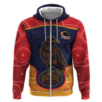 Custom Adelaide Football Club Zip Hoodie Crow Spirit Animal