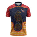 Custom Adelaide Football Club Zipper Polo Shirt Crow Spirit Animal