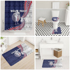 Personalised New Zealand Father's Day Bathroom Set Daddy Kiwi Bird Silver Ferns