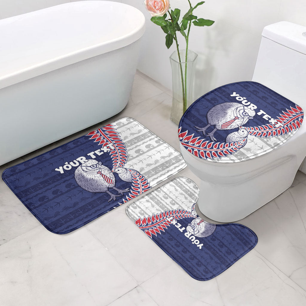 Personalised New Zealand Father's Day Bathroom Set Daddy Kiwi Bird Silver Ferns