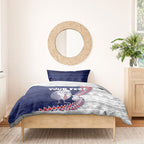 Personalised New Zealand Father's Day Bedding Set Daddy Kiwi Bird Silver Ferns
