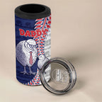 Personalised New Zealand Father's Day 4 in 1 Can Cooler Tumbler Daddy Kiwi Bird Silver Ferns