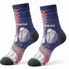 Personalised New Zealand Father's Day Crew Socks Daddy Kiwi Bird Silver Ferns