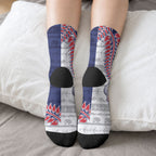 Personalised New Zealand Father's Day Crew Socks Daddy Kiwi Bird Silver Ferns