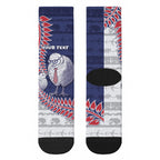 Personalised New Zealand Father's Day Crew Socks Daddy Kiwi Bird Silver Ferns