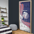 Personalised New Zealand Father's Day Door Cover Daddy Kiwi Bird Silver Ferns