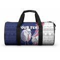 Personalised New Zealand Father's Day Duffle Bag Daddy Kiwi Bird Silver Ferns
