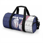 Personalised New Zealand Father's Day Duffle Bag Daddy Kiwi Bird Silver Ferns