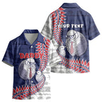 Personalised New Zealand Father's Day Kid Hawaiian Shirt Daddy Kiwi Bird Silver Ferns