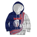 Personalised New Zealand Father's Day Kid Hoodie Daddy Kiwi Bird Silver Ferns