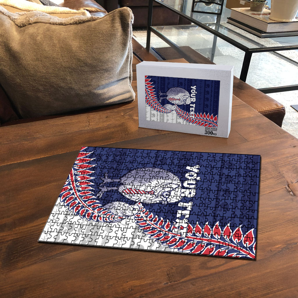 Personalised New Zealand Father's Day Puzzle Daddy Kiwi Bird Silver Ferns