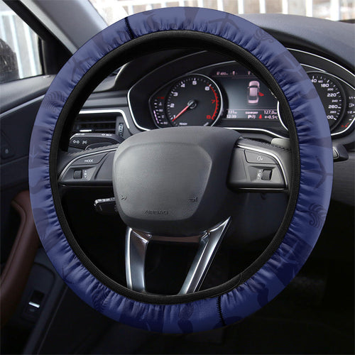 New Zealand Father's Day Steering Wheel Cover Daddy Kiwi Bird Silver Ferns