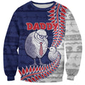 Personalised New Zealand Father's Day Sweatshirt Daddy Kiwi Bird Silver Ferns