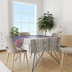 Personalised New Zealand Father's Day Tablecloth Daddy Kiwi Bird Silver Ferns