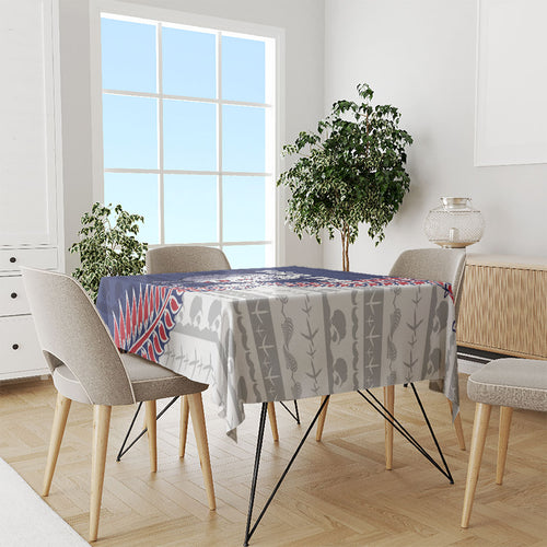 Personalised New Zealand Father's Day Tablecloth Daddy Kiwi Bird Silver Ferns