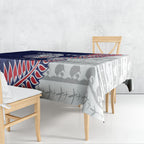 Personalised New Zealand Father's Day Tablecloth Daddy Kiwi Bird Silver Ferns