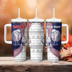 Personalised New Zealand Father's Day Tumbler With Handle Daddy Kiwi Bird Silver Ferns