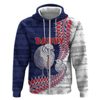 Personalised New Zealand Father's Day Zip Hoodie Daddy Kiwi Bird Silver Ferns